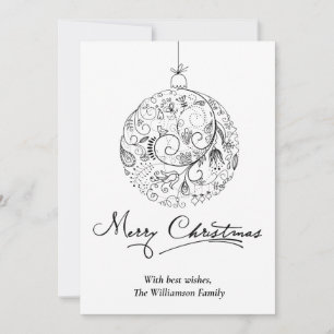 Minimalist Christmas Bauble Holiday Card