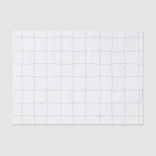 Minimalist Christmas Black & White Dotted Lines Tissue Paper
