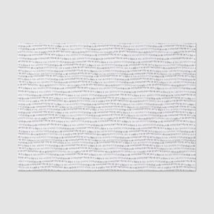 Minimalist Christmas Black & White Tiny Lines Tissue Paper