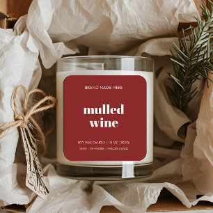 Minimalist Christmas Candle Sticker Mulled Wine