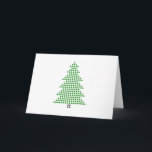 Minimalist Christmas Card Dot style Christmas tree<br><div class="desc">Keep Christmas clean and bright with this minimal design Christmas card. The inside is free from pre-canned phases,  leaving a blank space for you to write your own meaningful message.</div>