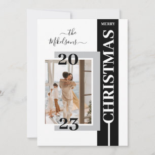 Minimalist Christmas   Elegant Chic Simple Photo Holiday Card