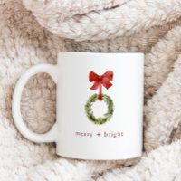 Minimalist Christmas Greenery. Merry + Bright