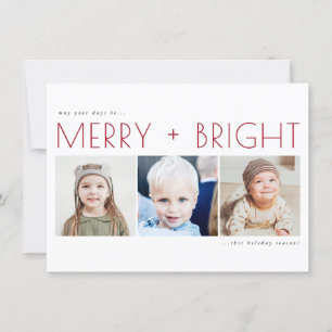 Minimalist Christmas Happy Holidays Photo Card