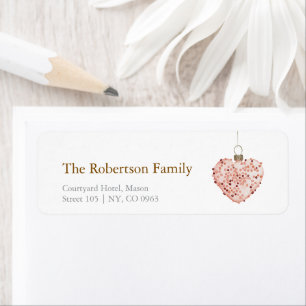 Minimalist Christmas Heart Ornament