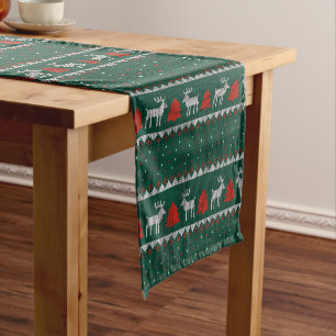 Minimalist Christmas holiday Short Table Runner