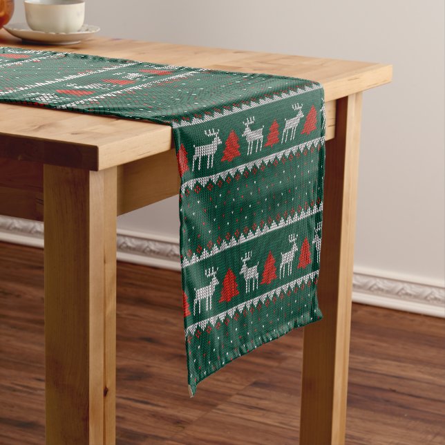 Minimalist Christmas holiday Short Table Runner (In Situ)