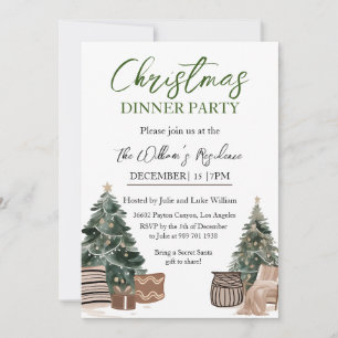 Minimalist Christmas House Party Invitation