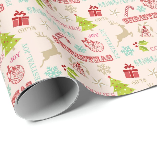 Minimalist Christmas Joy Roll of Wrapping Paper (Roll Corner)