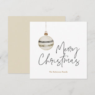 Minimalist Christmas Ornament Ball Holiday Card