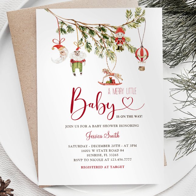 Minimalist Christmas Ornament Holiday Party Invitation (Creator Uploaded)