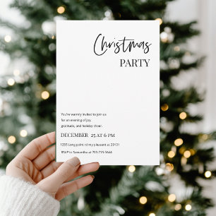 Minimalist Christmas Party Modern  Invitation