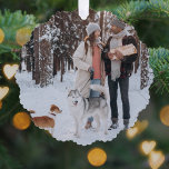 Minimalist Christmas | Scandi Slate Grey Photo Tree Decoration Card<br><div class="desc">A stylish modern holiday ornament with a modern minimal typography quote "all is merry and bright" paired with a handwritten script font for your family name in white with a slate grey feature colour in a 'scandi' scandinavian design style. The greeting and name can be easily customised for a personal...</div>