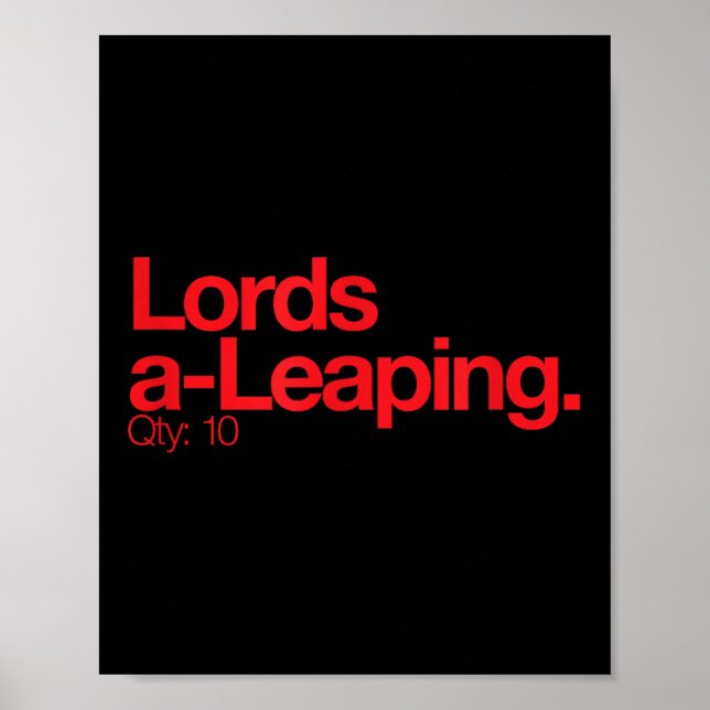Minimalist Christmas T Shirt - Lords A Leang Q 10  Poster (Front)