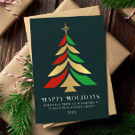 Minimalist Christmas Tree Corporate Greeting Holiday Card<br><div class="desc">Minimalist Elegant Christmas Tree Greeting Corporate Holiday Card. Bring joy to your close ones and make the celebration unforgettable. For further customisation,  please click the blue button to the right and use the design tool to modify this template.</div>