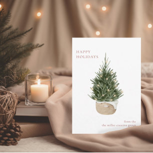 Minimalist Christmas Tree   Corporate Holiday Card