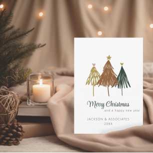 Minimalist Christmas Tree   Corporate Holiday Card
