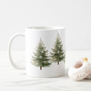 Minimalist Christmas Tree Design  Coffee Mug
