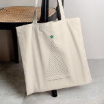 Minimalist Christmas Tree | Green Star Scandi Tote Bag<br><div class="desc">Simple,  stylish minimalist holiday tote bag featuring a 'scandi' scandinavian minimal christmas tree with a simple green star. The design features modern minimalist typography which can be easily personalized with your own greeting,  family name & year,  perfect for the festive season! #christmas #minimalist #totebag #scandinavian</div>