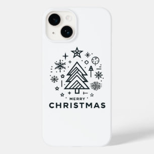Minimalist Christmas Tree Merry Christmas Design Case-Mate iPhone 14 Case