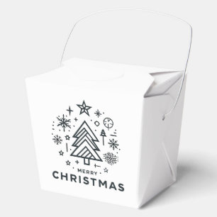 Minimalist Christmas Tree Merry Christmas Design Favour Box