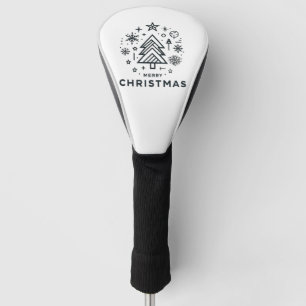 Minimalist Christmas Tree Merry Christmas Design Golf Head Cover