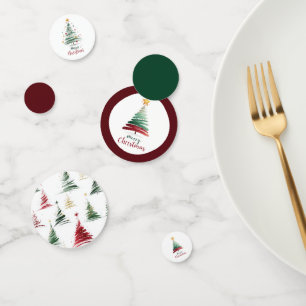 Minimalist Christmas Tree Pattern Confetti
