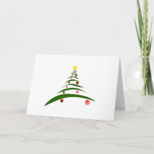 Minimalist Christmas Tree Sketch Holiday Card