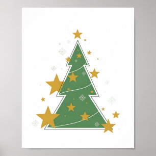 Minimalist Christmas Tree Wall Art – Modern Holida