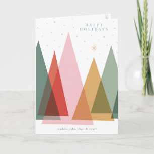 Minimalist Christmas Trees Holiday Card