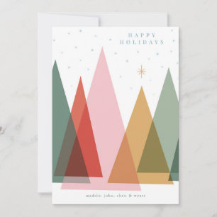 Minimalist Christmas Trees Holiday Card