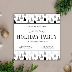 Minimalist Christmas Trees Holiday Party Business Invitation