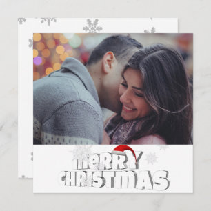 Minimalist Christmas Trendy Simple Photo Holiday Card