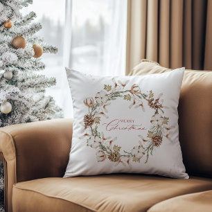 Minimalist Christmas Wreath Cushion
