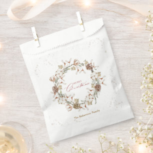 Minimalist Christmas Wreath Favour Bags