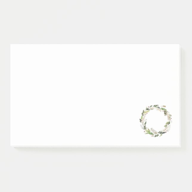 Minimalist Christmas Wreath Post-it Notes (Front)