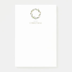 Minimalist Christmas Wreath Post-it Notes