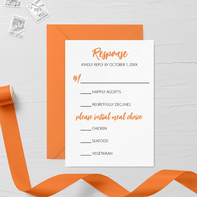 Minimalist Chrysanthemum Wedding RSVP Card (Creator Uploaded)