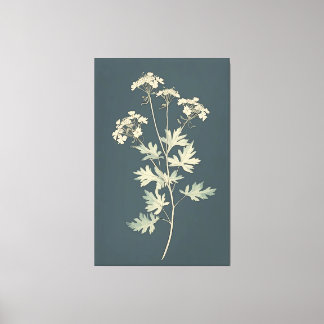 Minimalist Cilantro Leaves  Canvas Print