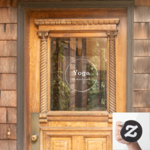 Minimalist Circle Business Name Branding Window Cling