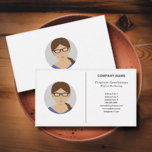 Minimalist Circle Photo Business Card