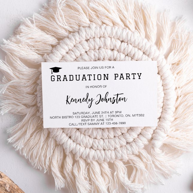 Minimalist Class Of 2025 Graduation Party Graduate Enclosure Card (Creator Uploaded)