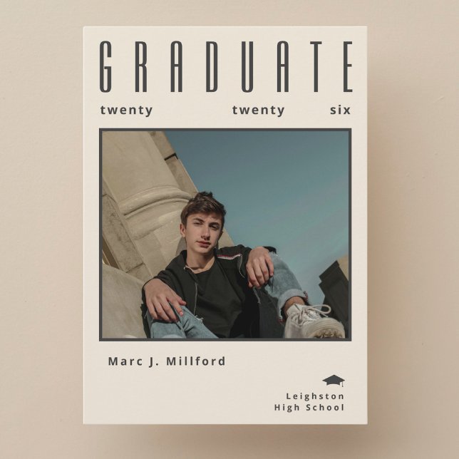 Minimalist class of 2026 Photo Graduation  Invitation (Creator Uploaded)