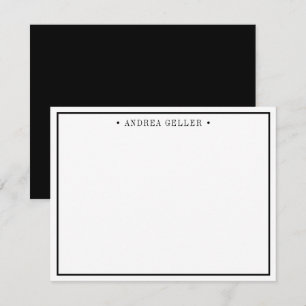 Minimalist Classic Black Border Name Card