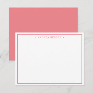 Minimalist Classic Blush Pink Border Card