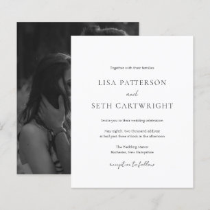Minimalist Classic Budget Wedding Invitation