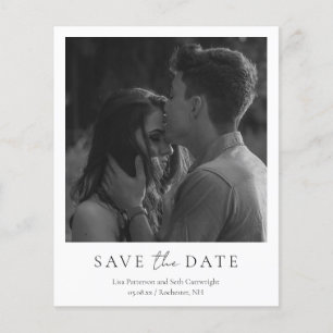 Minimalist Classic Budget Wedding Save the Date