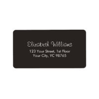 Minimalist Classic Elegant Ivory Black White Label