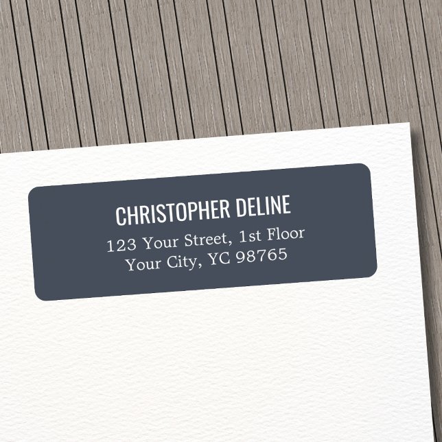 Minimalist Classic Elegant Navy Blue Label (Creator Uploaded)