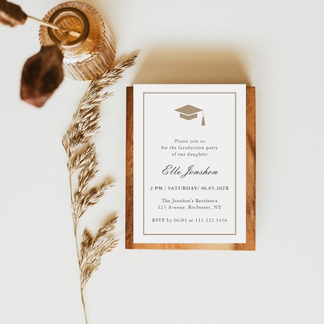 Minimalist Classic Graduation Invitation (Creator Uploaded)